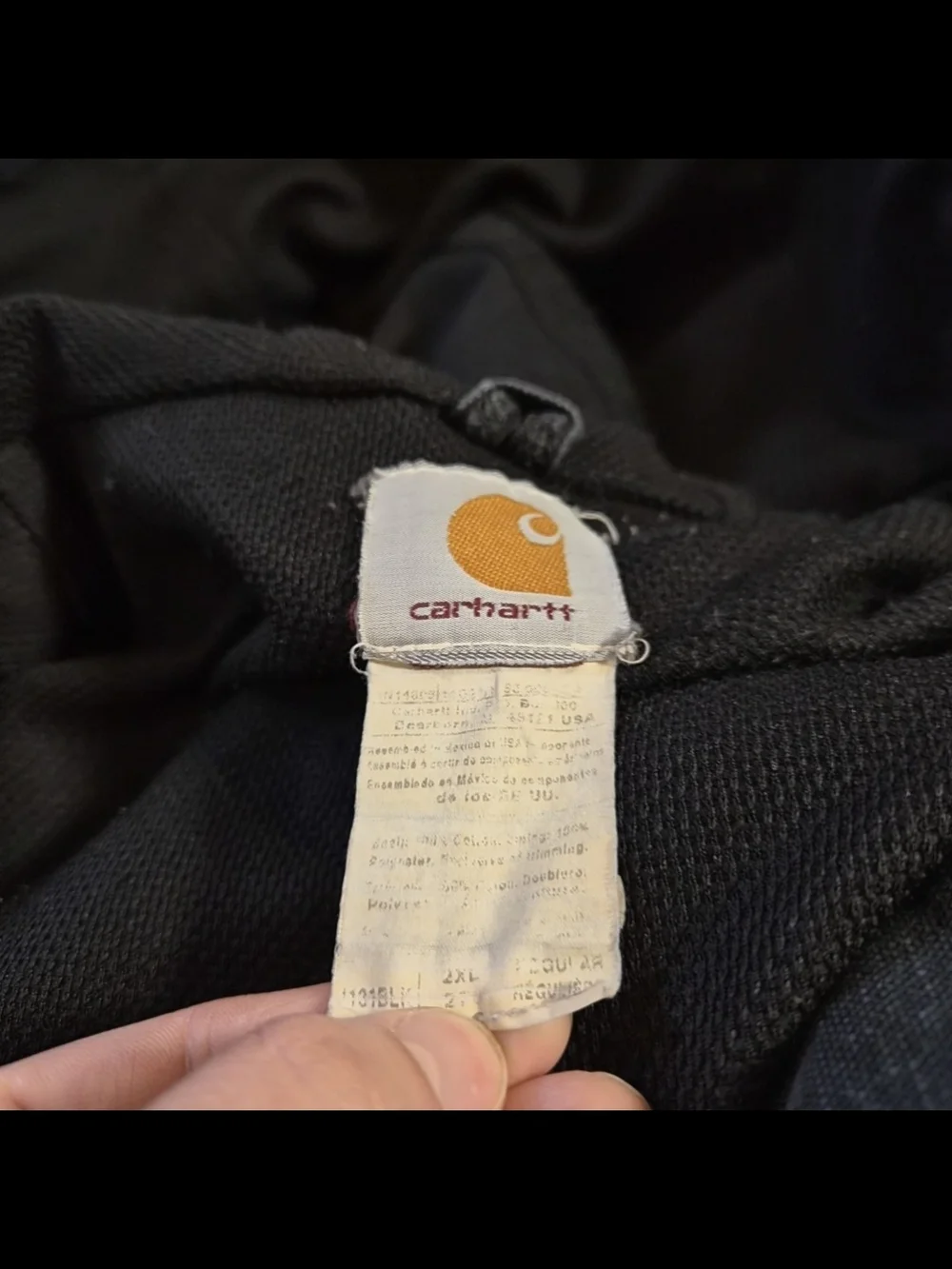 Carhartt Vintage Rare 90s Waffle Knit 100% Cotton Lined Distressed Grunge Jacket